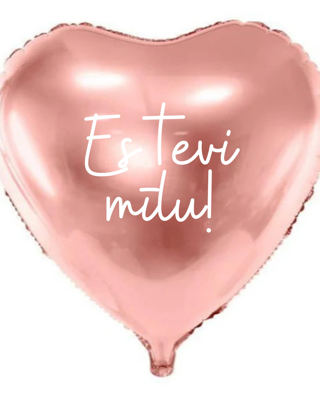 Folija balons "Sirds" zelta ar hēliju Folija balons "Sirds" zelta ar hēliju