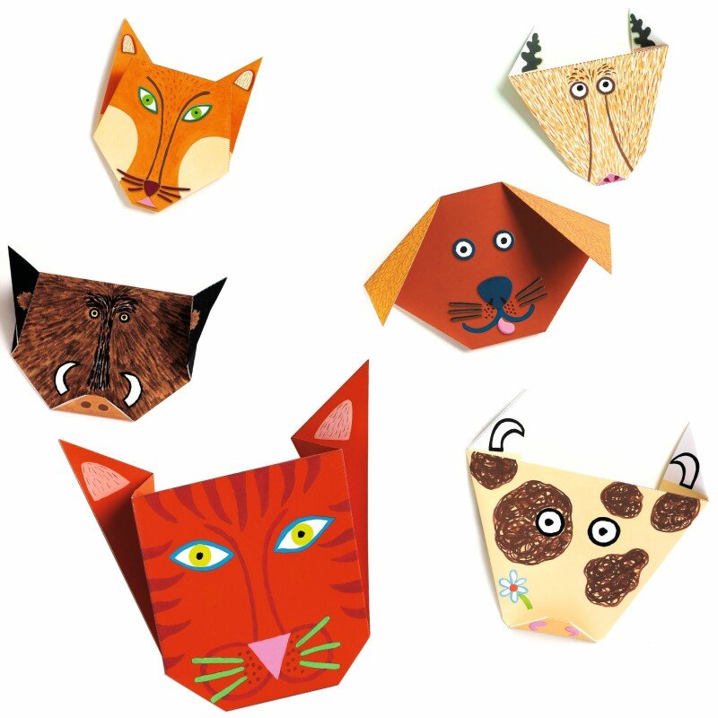 Origami – Dzīvnieku sejiņas Origami – Dzīvnieku sejiņas