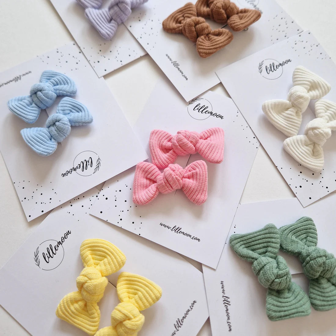 Bantīšu komplekts - rievotās mini matu bantītes Bantīšu komplekts - rievotās mini matu bantītes