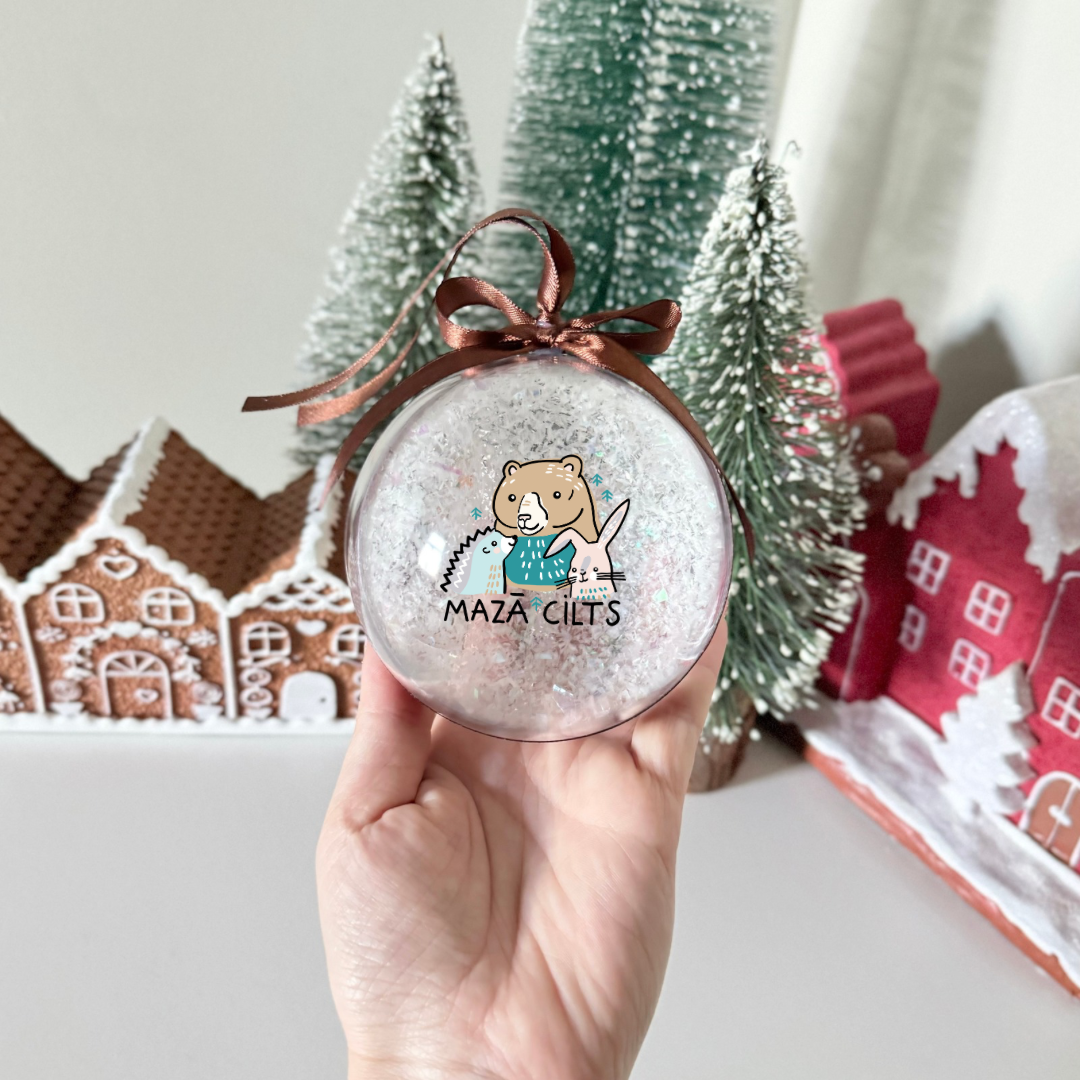 Personalizēta eglīšu bumba ar vārdu vai logo Personalizēta eglīšu bumba ar vārdu vai logo