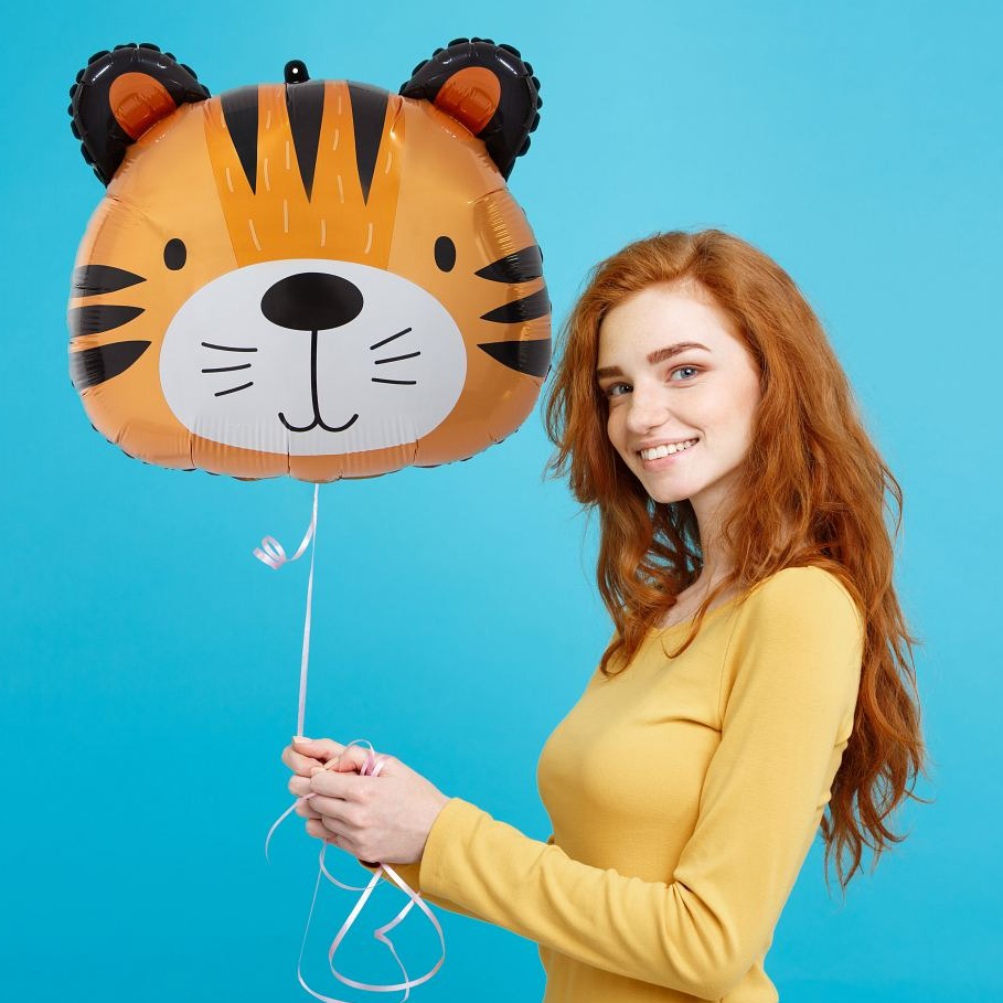 Folija balons "Tīģeris" ar hēliju Folija balons "Tīģeris" ar hēliju