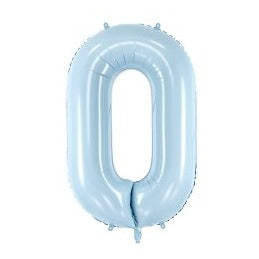 Folija balons "CIPARS" gaiši zils ar hēliju Folija balons "CIPARS" gaiši zils ar hēliju