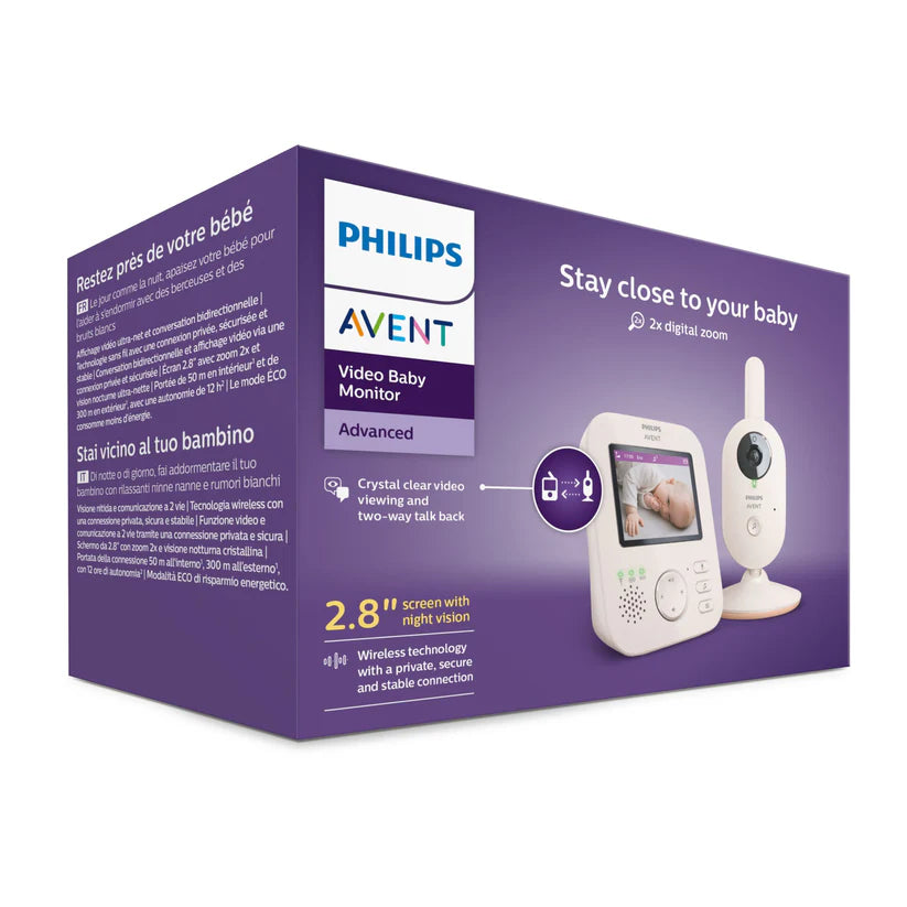 Philips Avent video mazuļu uzraudzības ierīce 3,5 collu ekrāns SCD881/26