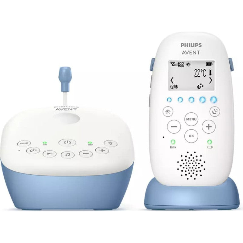 Philips Avent DECT mazuļa uzraudzības ierīce ar nakts gaismas projekciju SCD735/52