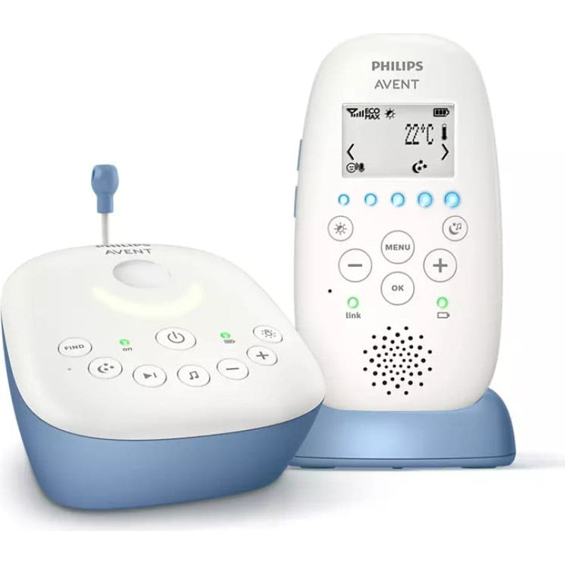 Philips Avent DECT mazuļa uzraudzības ierīce ar nakts gaismas projekciju SCD735/52