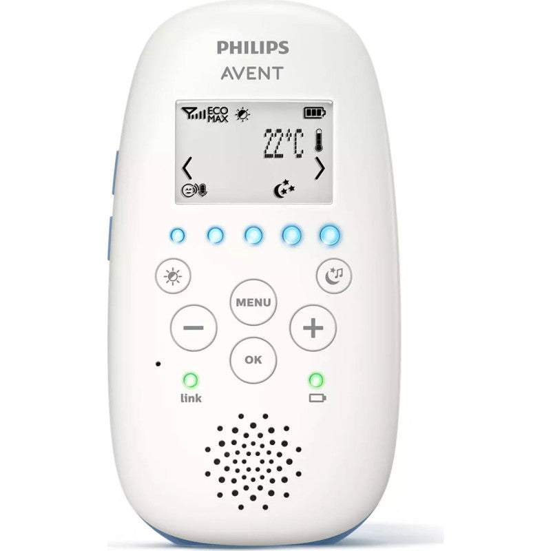 Philips Avent DECT mazuļa uzraudzības ierīce ar nakts gaismas projekciju SCD735/52