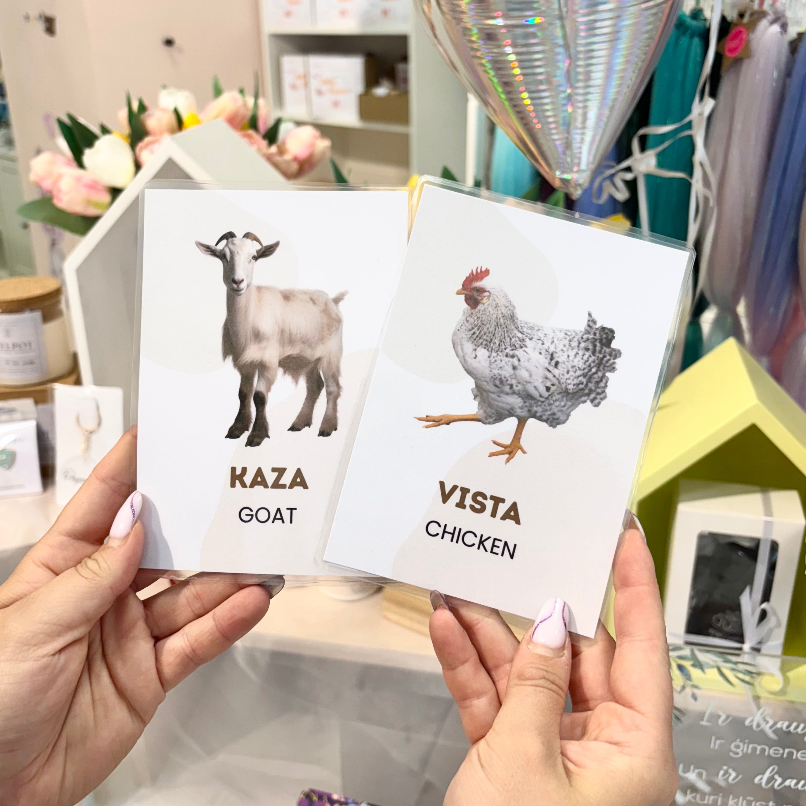 Izglītojošas kartītes bērniem – Mājas dzīvnieki