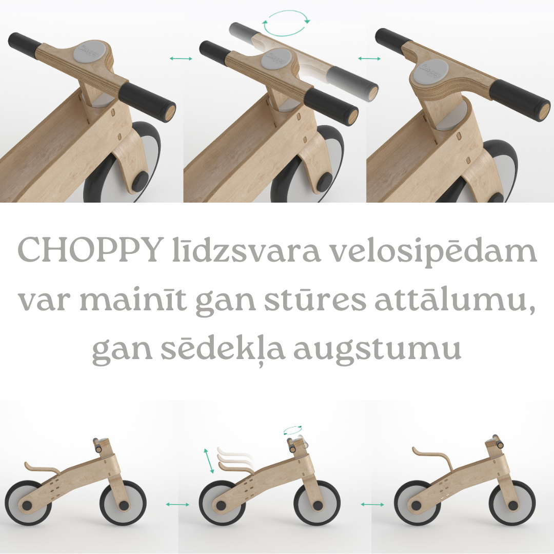 Koka līdzsvara velosipēds Choppy