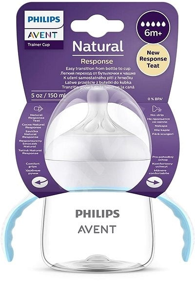 Philips Avent pudele "Natural Response" ar rokturi un ātras plūsmas knupīti, 6 m+., 150ml, SCF263/61