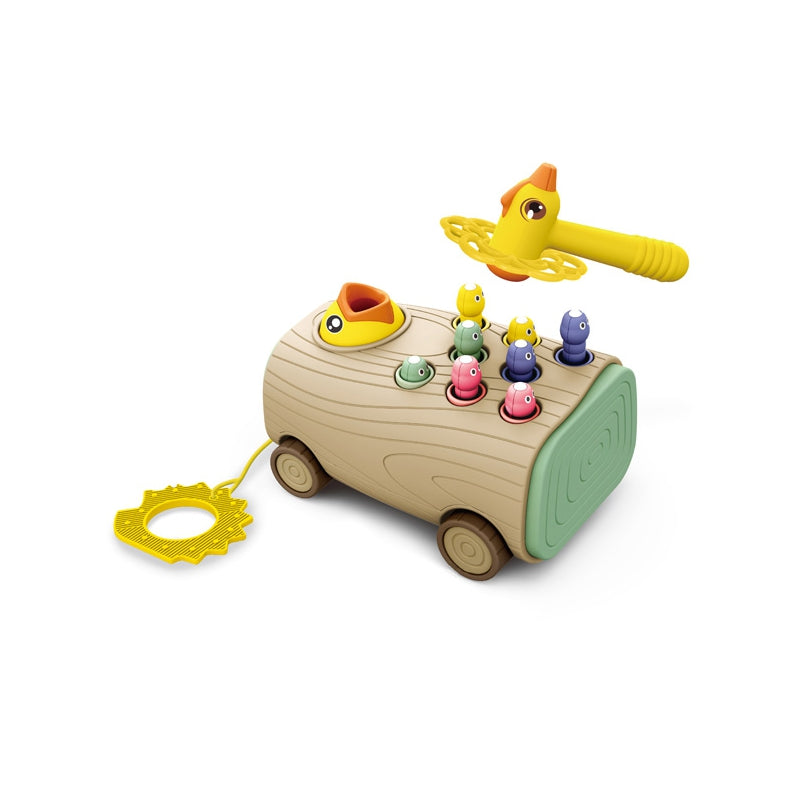 Spēle - Dzenis ar tārpiņiem (velkamā rotaļlieta)