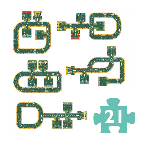 Lielizmēra puzle - Ceļi (21 gab.)